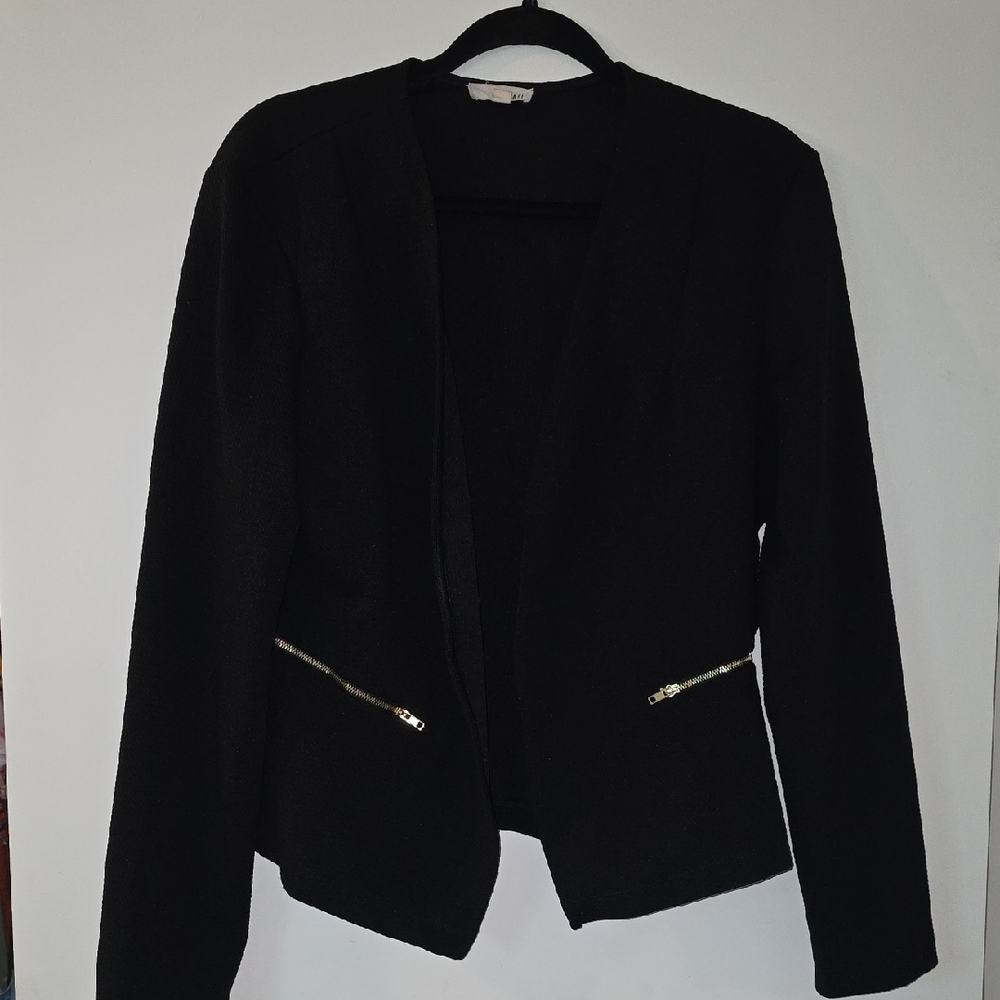 Kaii Black Blazer with Gold Accents